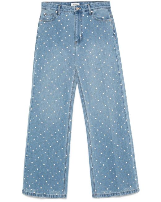 Sandro Blue Rhinestoned Jeans