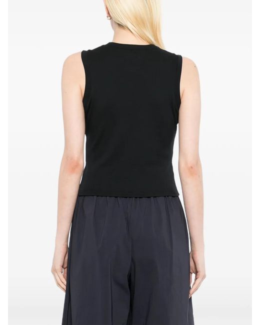 SPORT b. by agnès b. Black Dino Logo-Patched Tank Top