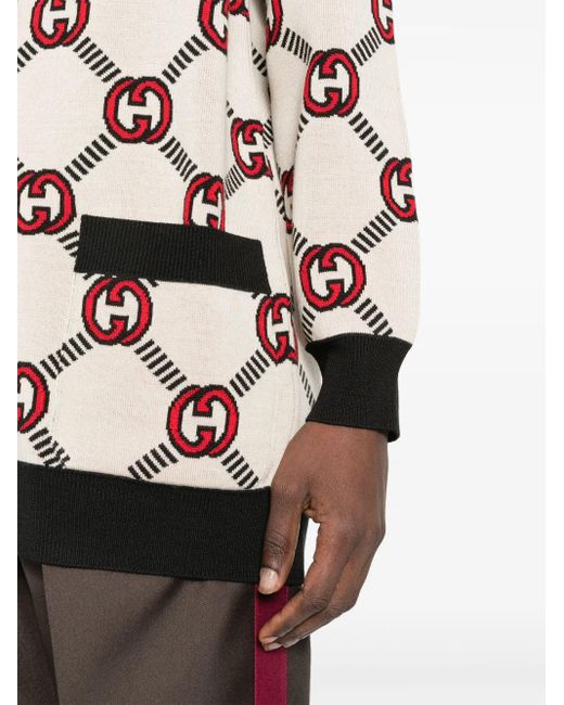 Gucci Multicolor Reversible Interlocking G Wool Cardigan