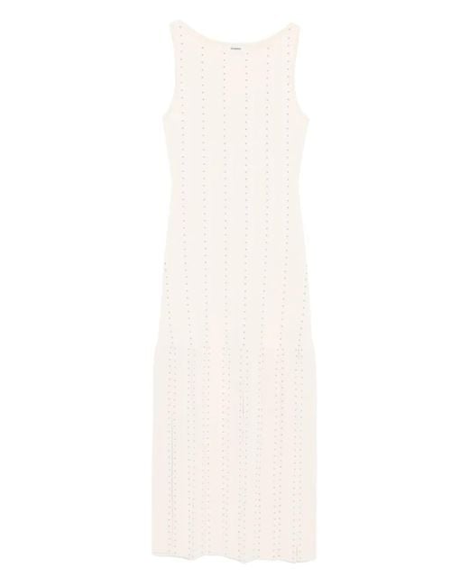 Vestido midi con apliques Sandro de color White