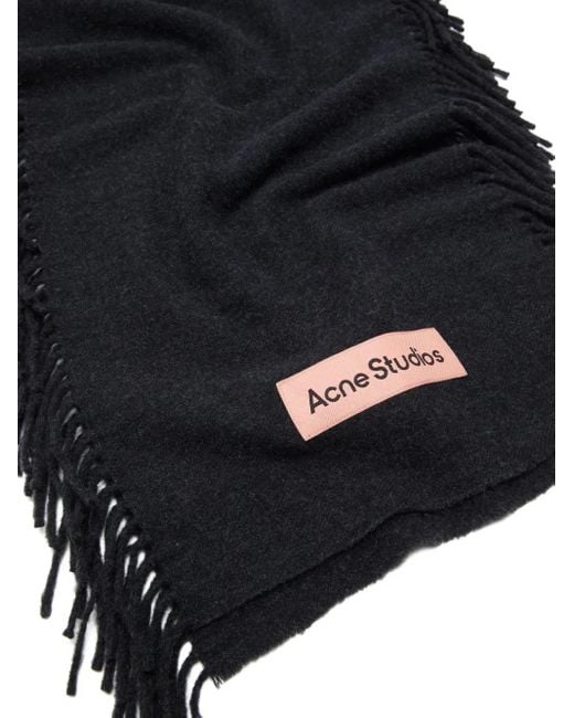 Acne Black Mélange Scarf