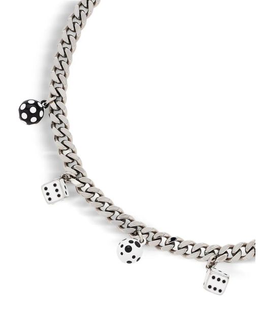 Marc Jacobs Metallic X Derrick Adams The Dice Charm Necklace