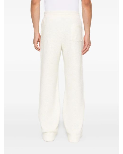 Casablanca White Textured Logo-Patch Track Pants for men