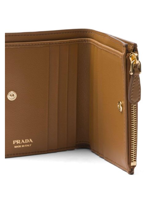 Prada Brown Bi-fold Leather Wallet