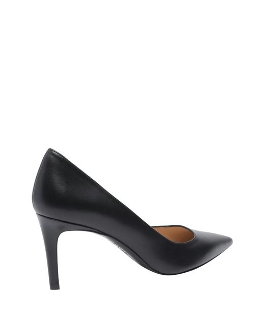 Stuart Weitzman Black 75Mm Leather Pumps