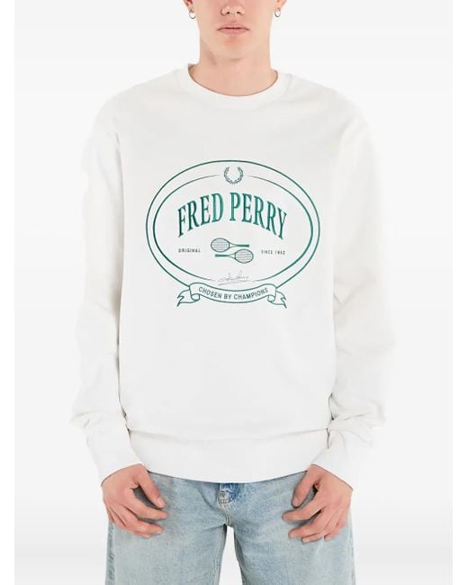 Sweat À Imprimé Graphique Fred Perry pour homme en coloris Gray