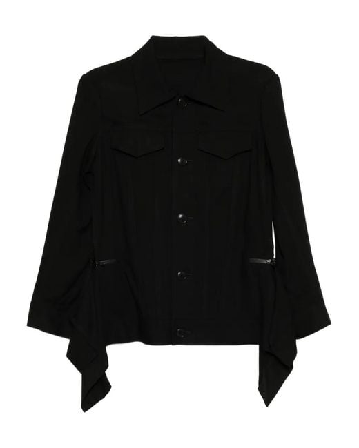 Yohji Yamamoto Black Collared Jacket