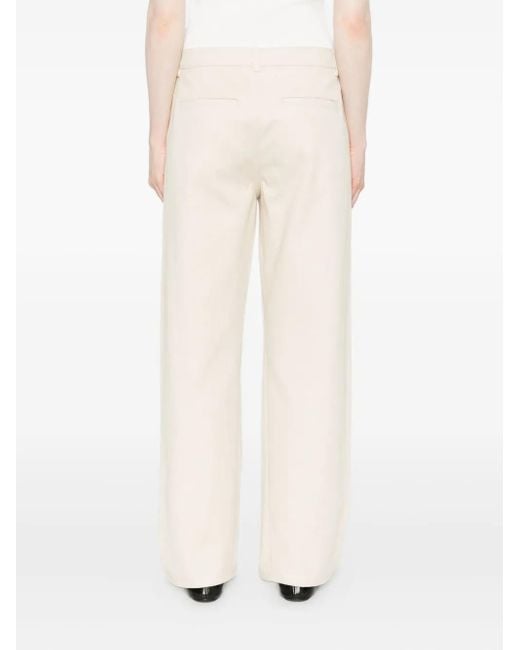 Totême White Organic Cotton Trousers
