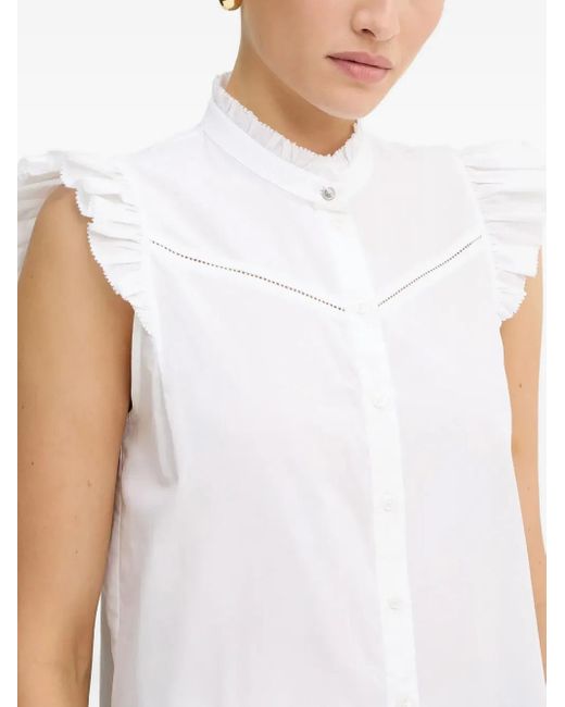 Boss ラッフル ノースリーブトップ White