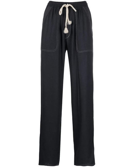 Isabel Marant Blue Viamao Silk Trousers