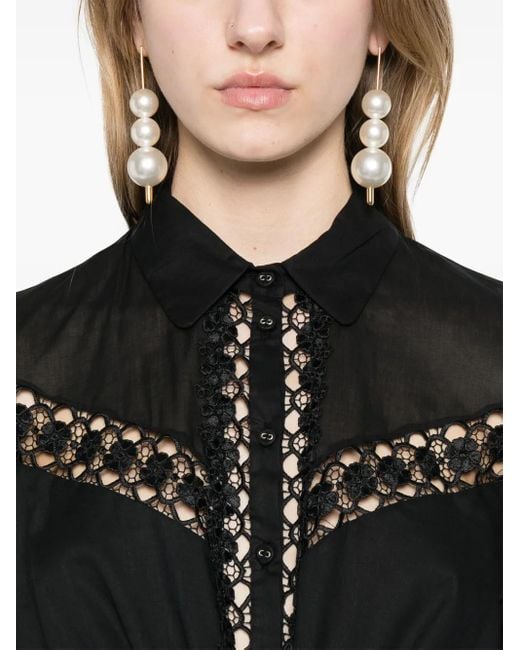 Charo Ruiz Black Devi Bluse