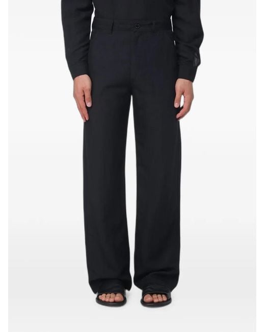 DIESEL Black Wide-Leg Five-Pocket Trousers for men
