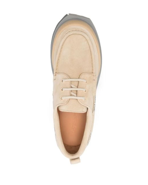 Off-White c/o Virgil Abloh Natural Off-white Sponge Suede Boat Shoes Beige/beige for men