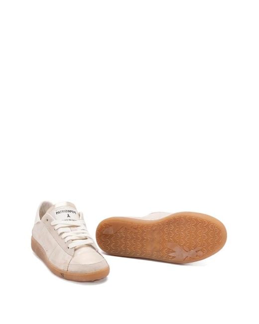 Patrizia Pepe Pink Skin Metallic-Leather Sneakers