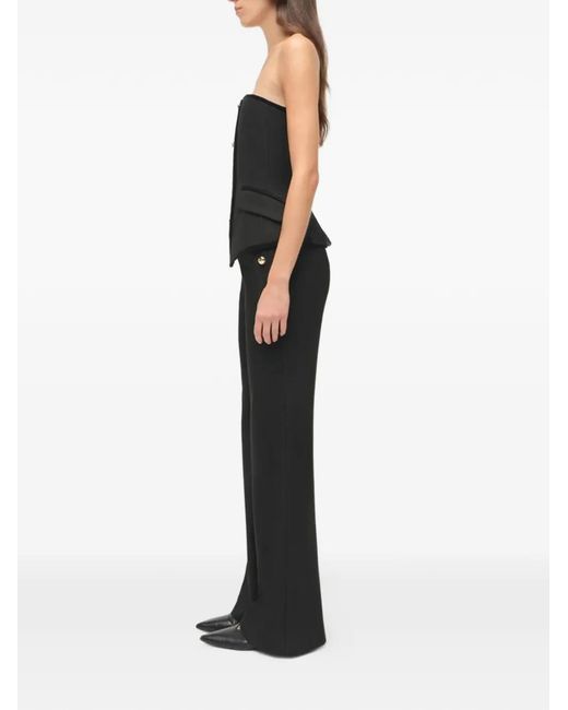 Jonathan Simkhai Black Cambrie Button Top