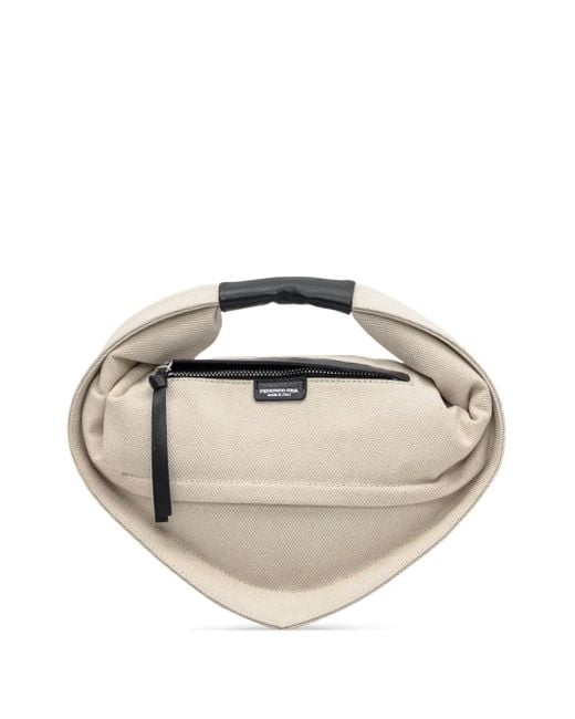 FEDERICO CINA Natural Tote Bag Mit Umgeschlagenem Henkel