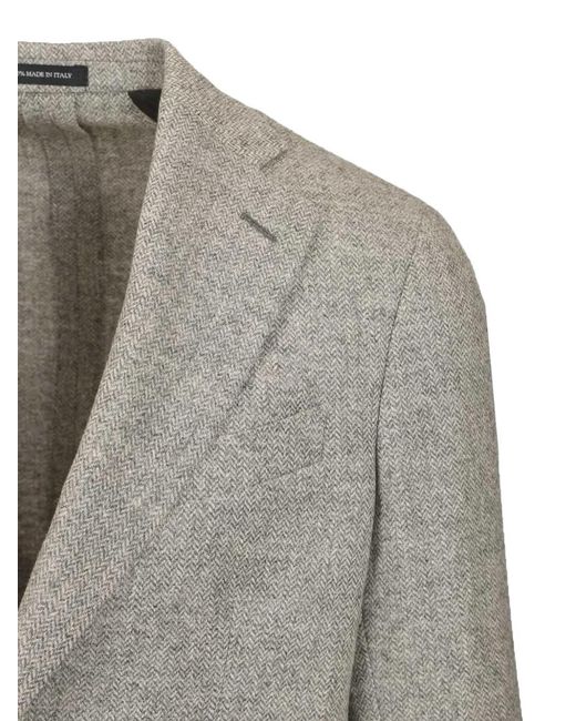 Al Duca D'aosta Gray Single-Breasted Blazer for men