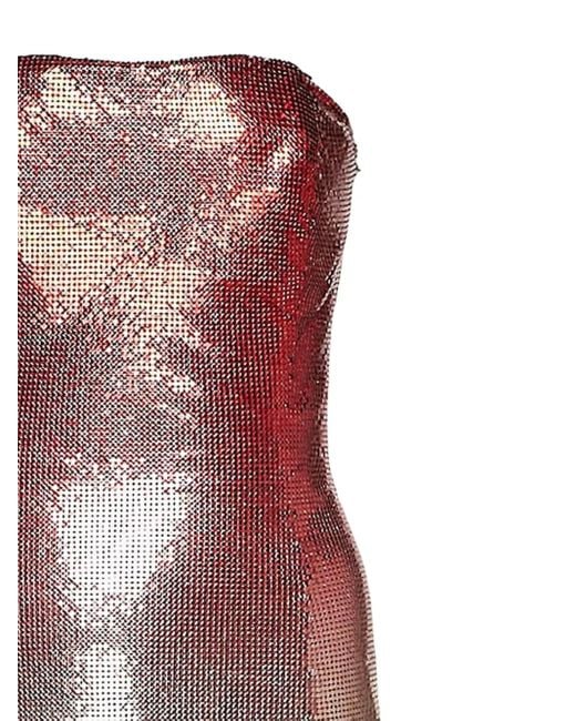 Rabanne Purple Naomi Chainmail Ombre Dress