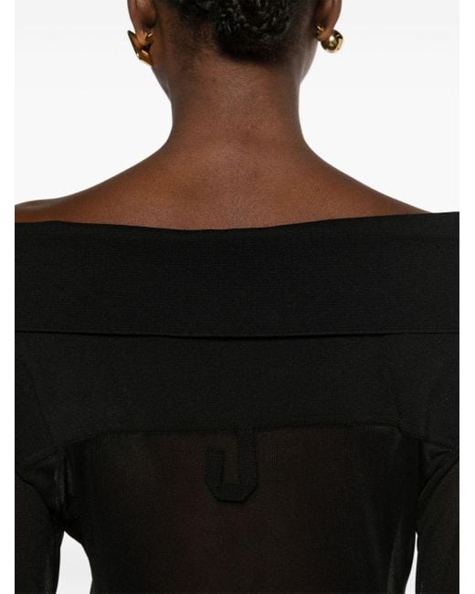 Camisa Brezza con hombros descubiertos Jacquemus de color Black