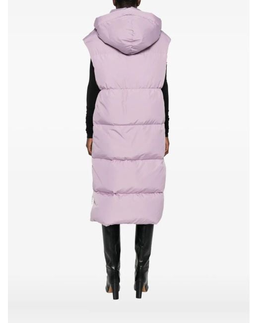 Marc O' Polo Purple Hooded Quilted Vest