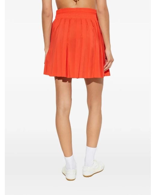 Nike Pleated Embroidered-Logo Skirt