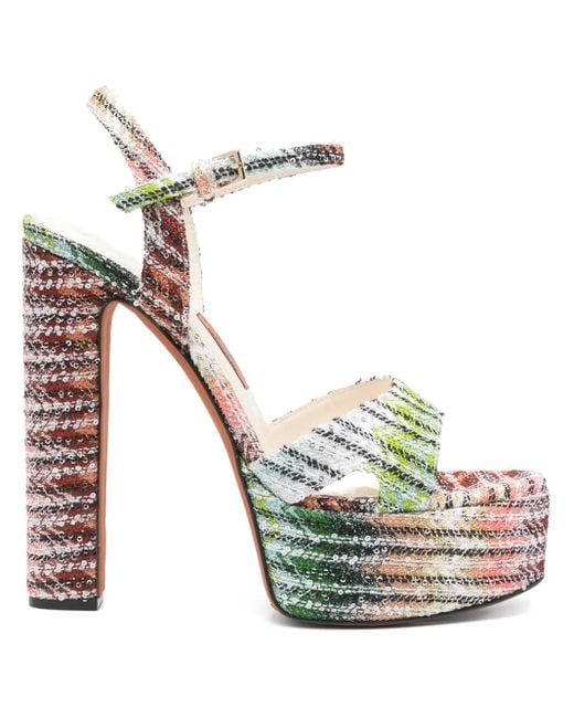 Missoni スパンコール サンダル 145mm Metallic