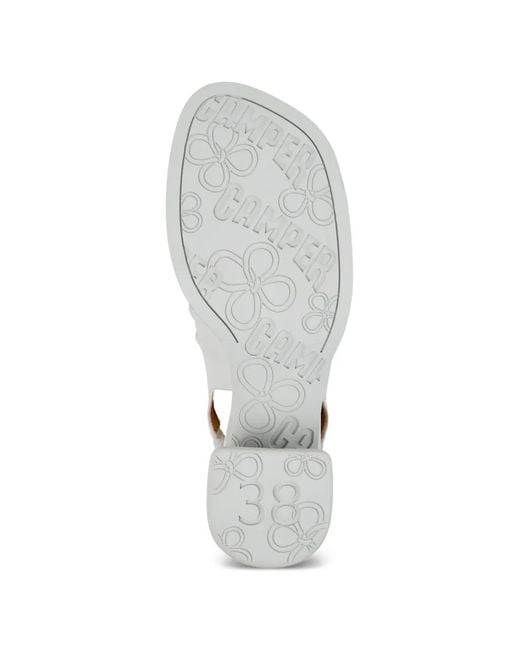 Camper White Kora Heeled Pumps