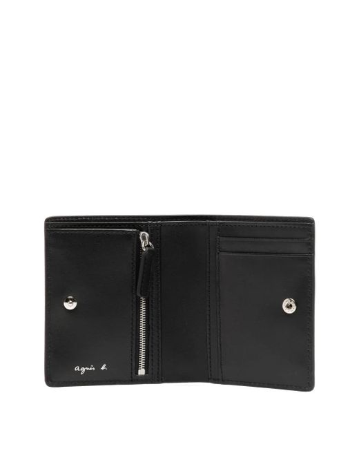 Agnes B. Black Leather Wallet for men