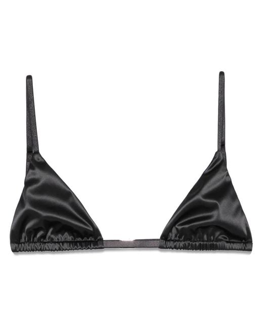 Totême Black Satin Bralette