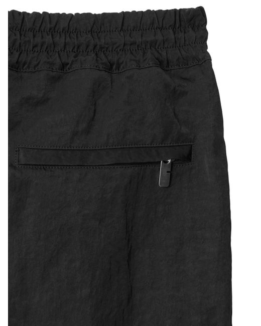 Burberry Gray Crinkled-finish Straight-leg Trousers for men