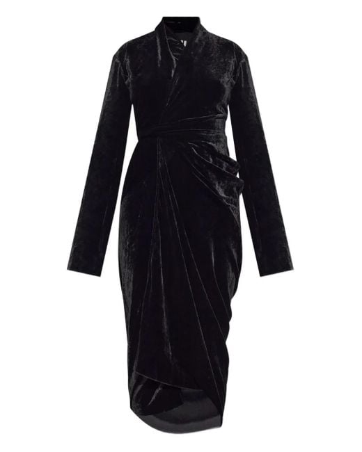 Abito Drappeggiato di Rick Owens in Black