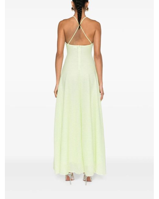 Emporio Armani White Ribbed Maxi Dress