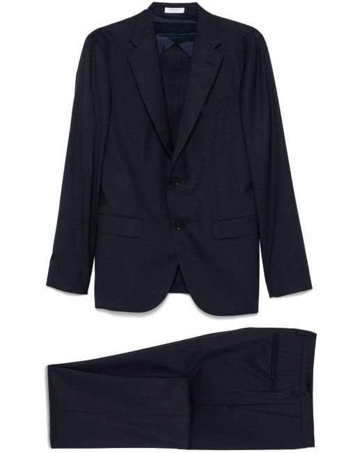 Boglioli Blue Virgin Wool Suit for men