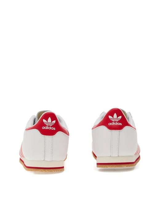 Adidas Pink K74 Three-Stripes Leather Sneakers for men