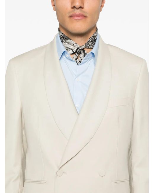 Tagliatore White Double-Breasted Blazer for men