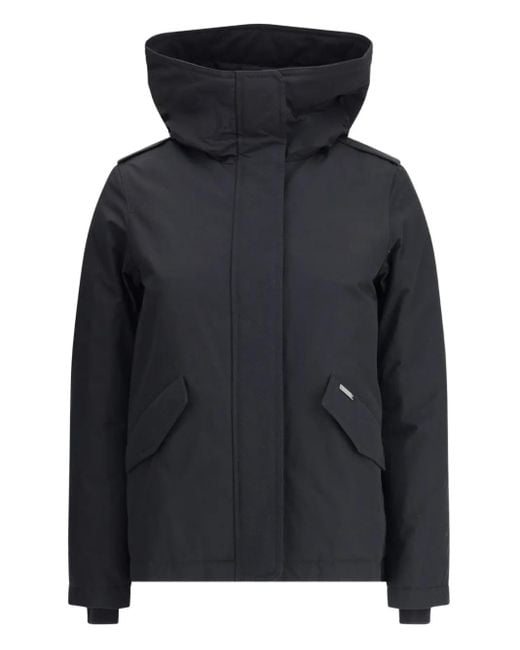 Woolrich Black Military Jacket High Collar Jacket