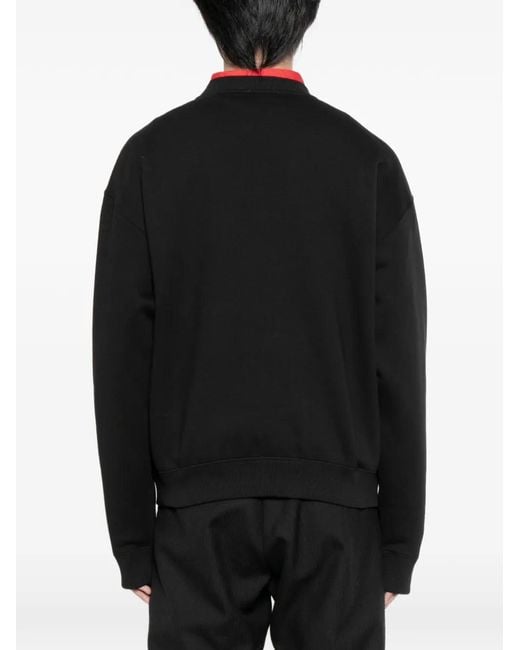 Jil Sander Black Logo-Print Sweatshirt for men