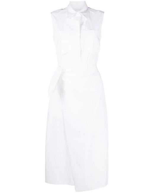 Robe portefeuille Dofida à design sans manches Christian Wijnants en coloris White