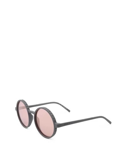 DKNY Pink Logo-Engraved Round-Frame Sunglasses