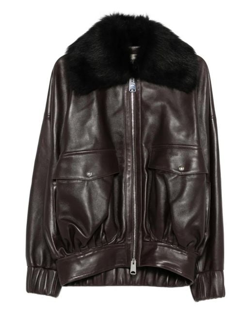 Khaite Black Leather Jacket