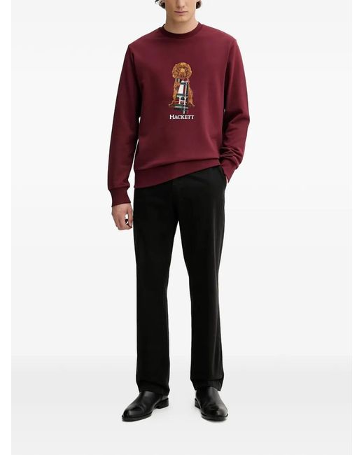 Hackett Red Graphic-Print Sweatshirt for men