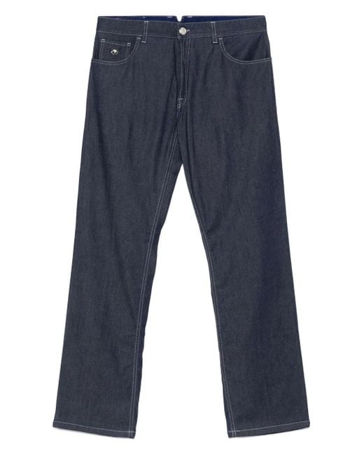 Stefano Ricci Blue Logo-Appliqué Jeans for men