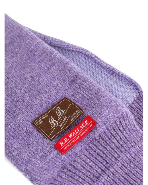 B.B. Wallace Purple Katz Wool Scarf
