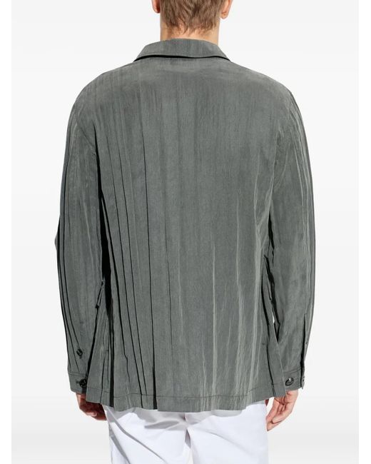 Giorgio Armani Hemdjacke mit geknöpften Taschen in Gray für Herren