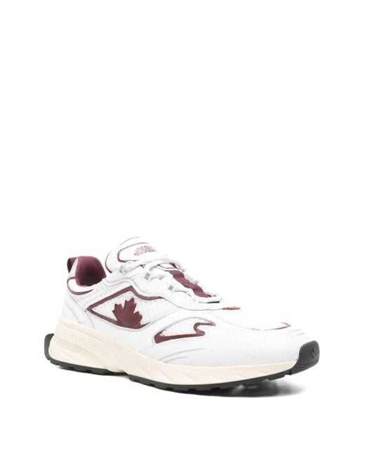 DSquared² White Sprinter Maple-Detail Sneakers for men