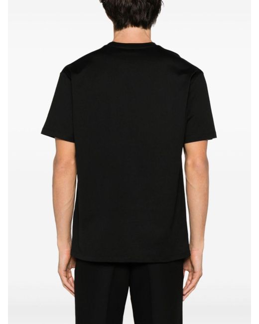 T-shirt en coton à col rond Roberto Collina pour homme en coloris Black