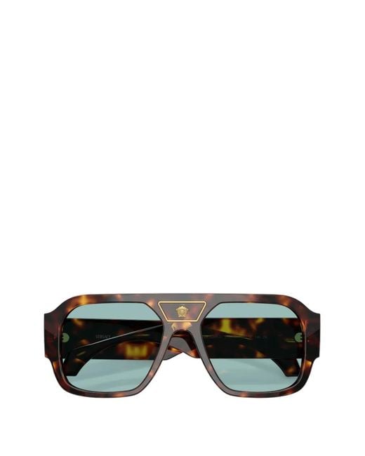 Versace Gray Squar- Frame Sunglasses for men