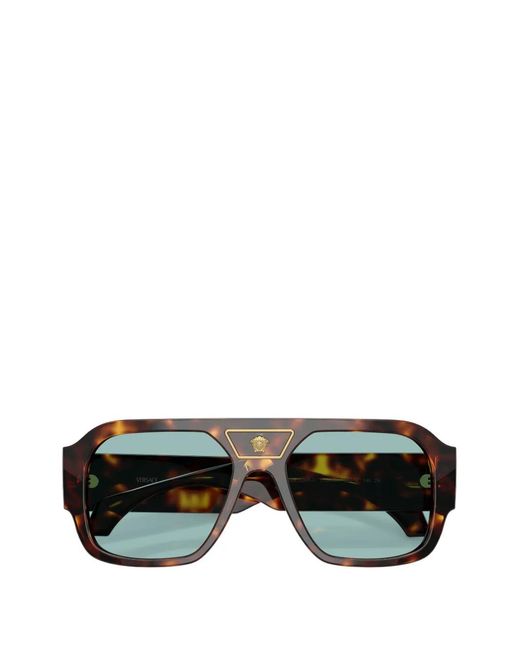 Versace Gray Squar- Frame Sunglasses for men