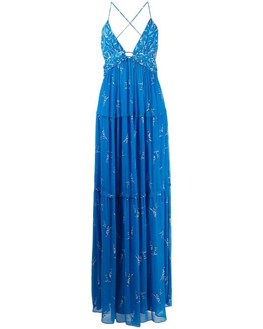 Ba&sh Blue Masha V-neck Dress