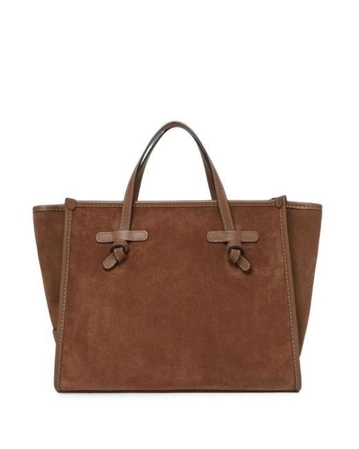 MARCELLA CLUB Brown Miss Marcella 32 Suede Tote Bag
